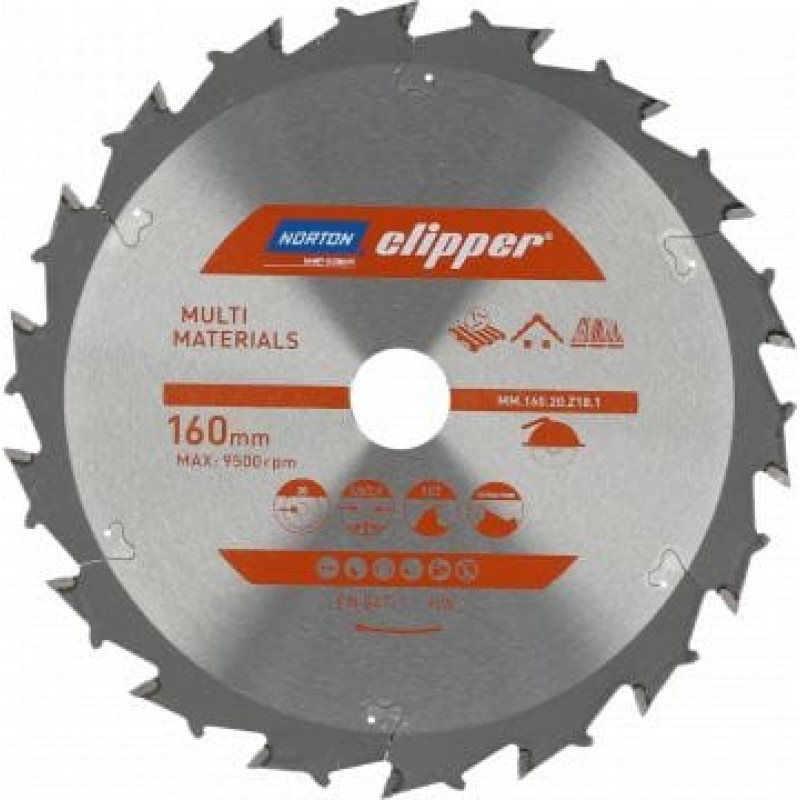 Norton Clipper NORTON PIŁA TARCZOWA 160mm x 20mm x 16z MULTI MATERIALS DEMOLITION (3,0/2,0) N70184608128