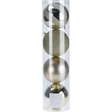 Mondex KOMPLET 4 BOMBEK BOŻONARODZENIOWE 12CM ZŁOTE