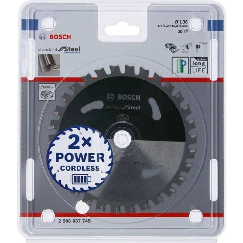 Bosch tarcza Standard Stal 136x15,875x30 (2608837745)