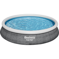 Bestway Bestway 57313 Basen rozporowy Fast Set z pompą filtracyjną Szary 4.57m x 84cm