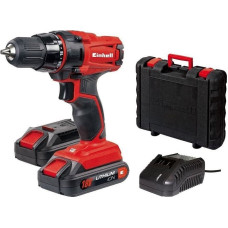 Einhell Akku-Bohrschrauber TC-CD 18-2 Li, 18Volt (rot/schwarz, 2x Li-Ionen Akku 1,3Ah, im Koffer)