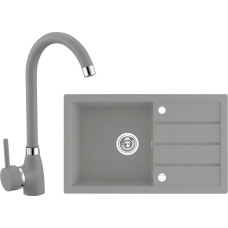 Kuchinox Zlewozmywak Kuchinox Zlew Trzynastka Poligran 1- Komorowy Z Ociekaczem 48x79cm (SBPA511T)