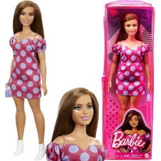 Barbie Lalka Barbie Barbie Barbie Lalka Fashionistas 171 Czerwona sukienka w grochy GRB62 MATTEL