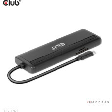 Club 3D CLUB3D USB Gen 1 Type-C 8-in-1 MST Dual 4K60Hz Display Travel Dock