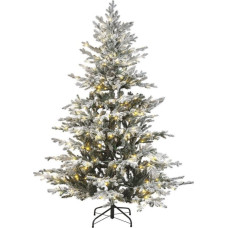 Beliani Dekoracja świąteczna Beliani Lumarko Ośnieżona sztuczna choinka ze światełkami 180 cm biała BRISCO!