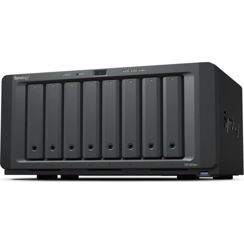 Synology DiskStation DS1823XS+ NAS/krātuves serveris Tornis Ryzen Embedded V1780B 8 GB DDR4 0 TB DiskStation Manager Melns