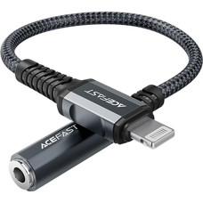 Acefast Adapter USB Acefast C1-05 space gray Lightning - Jack 3.5mm Szary  (6974316280576)