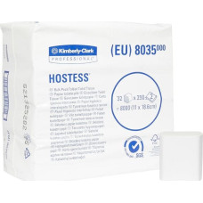 Kimberly-Clark Kimberly-Clark Hostess - Miękki papier toaletowy w składce, makulatura, 2-warstwy - 8000 odcinków