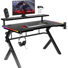 Huzaro Biurko Huzaro Hero 5.0 RGB Czarne 120 cmx60 cm