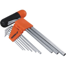 Dedra Zestaw kluczy imbusowych hex typ L 1,5-10mm 9szt. (0652)