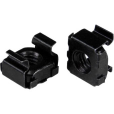Startech Nakrętki/koszyczki M6 50szt. Czarne (CABCAGENUT6B)