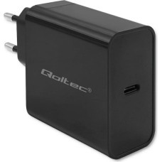 Qoltec 52379 Super Quick PD Charger | 1xUSB-C | 65W | 5-20V | 3-3.25A | Black