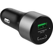 Crong Ładowarka Crong Power Car Charger 1x USB-A 1x USB-C  (CRG-PWRC-USBC63-BLK)