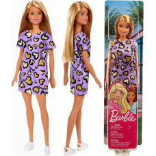 Mattel Lalka Barbie Mattel w letniej fioletowej sukience w serca (T7439/GHW49)