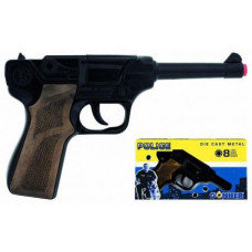 Gonher Metalowy pistolet policyjny 8 naboi
