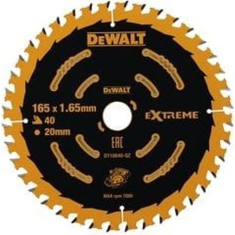 Dewalt Tarcza pilarska EXTREME do pilarek akumulatorowych 165mm 40 zębów (DT10640-QZ)
