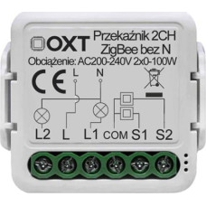 OXT Moduł OXT mini przekaźnik 2 obw. bez N ZigBee TUYA