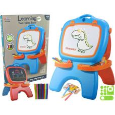 Leantoys Import LEANToys Tablica Dwustronna Magnetyczna Kredowa Niebiesko Czerwona Szablony
