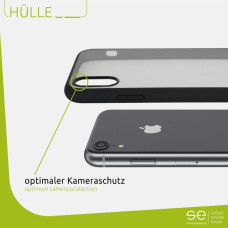 Smart Engineered Hardcover Protective Case for Apple iPhone SE (2020/2022) transparent/black