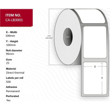 Capture Label 100x100, Core 25,