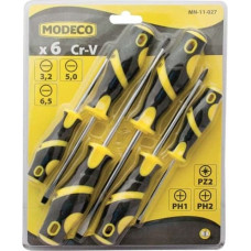 Modeco Komplet wkrętaków monterskich 3 Płaskie 2 Philips i 1 Pozidriv 5szt. - MN-11-027