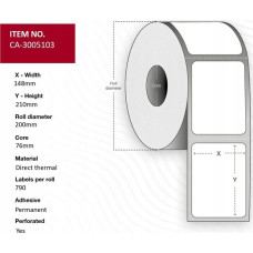 Capture Label 148 x 210mm, Core 76mm,