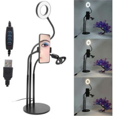 Noname Lampa pierścieniowa ECOBOX LAMPA LED PIERŚCIENIOWA SELFIE RING MAKIJAŻ STATYW