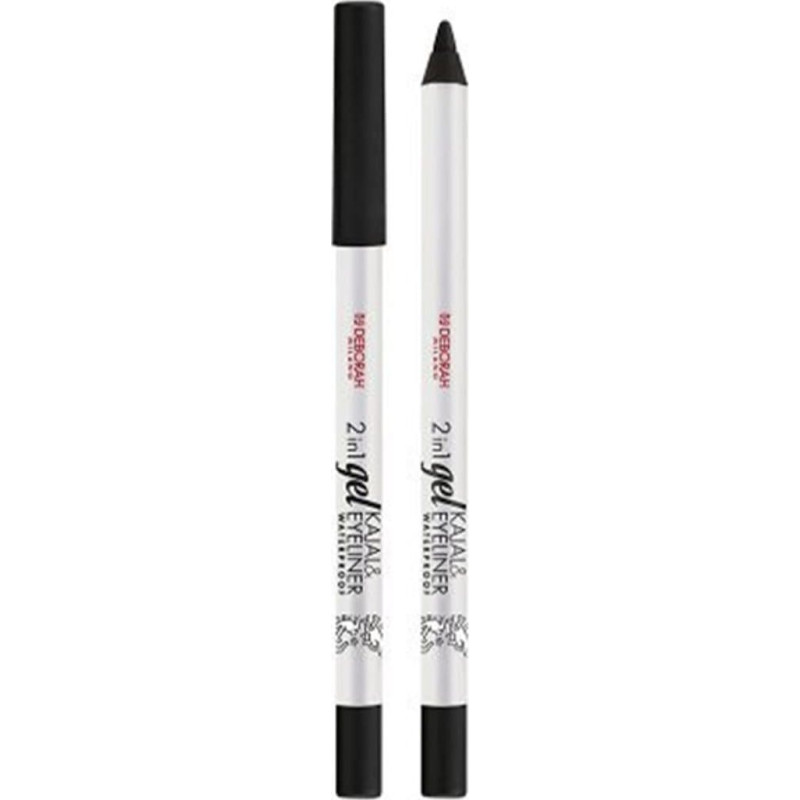 Deborah Deborah, Deborah, Waterproof, Eyeshadow & Kajal Eyeliner 2-In-1, Black For Women