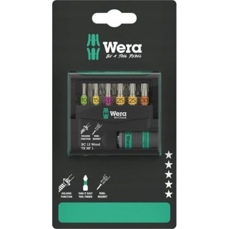 Wera Zestaw narzędzi Wera ZESTAW BITÃW BIT-CHECK 12 WOOD TX HF 1 SB, 12CZ