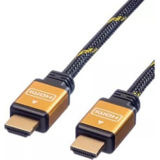 Roline Kabel Roline HDMI - HDMI 1m czarny złoty (JAB-757811)