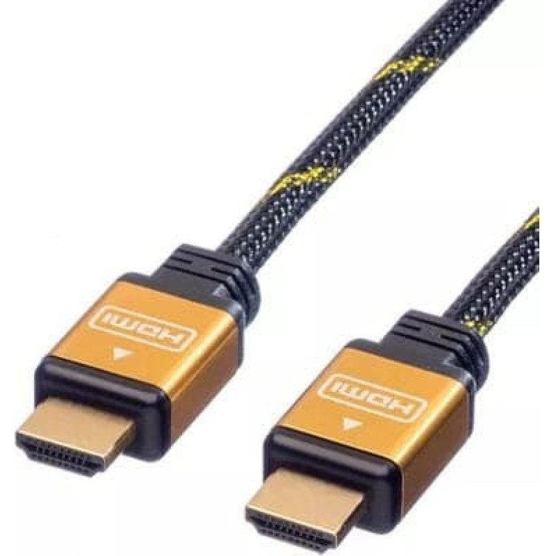 Roline Kabel Roline HDMI - HDMI 1m czarny złoty (JAB-757811)