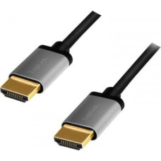 Logilink HDMI cable 4K/60Hz, alu , black, 1m