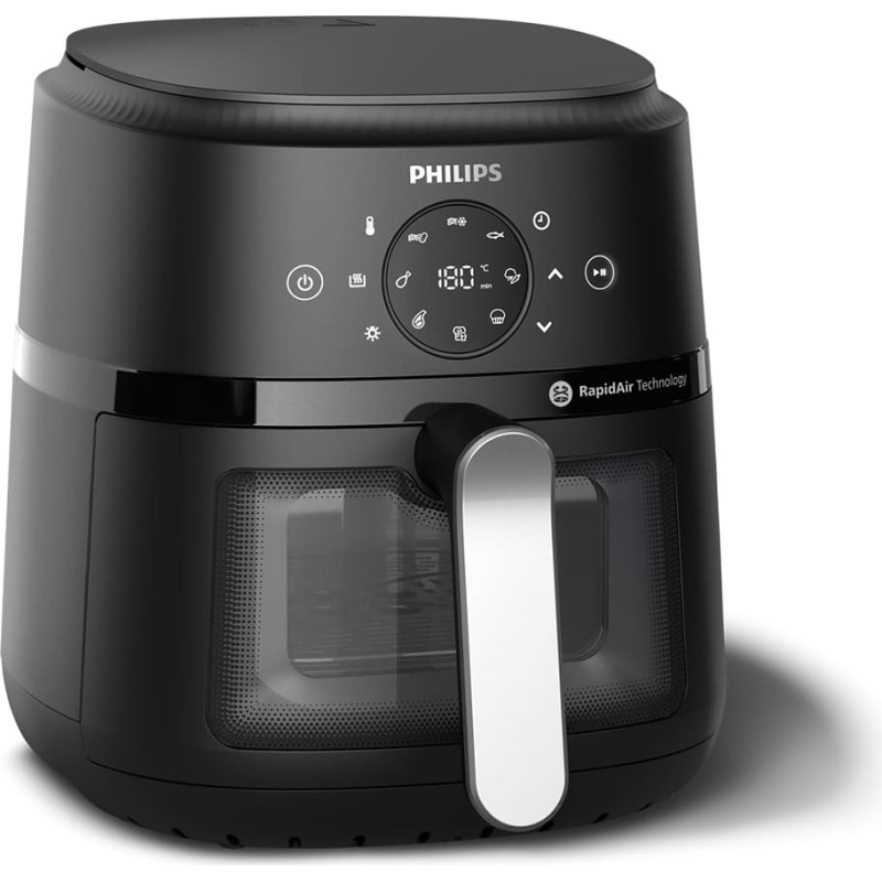 Philips 2000. sērijas NA221/00 fritieri Viena 4,2 l Atsevišķi stāvoša 1500 W Karstā gaisa fritieri Sudraba krāsā