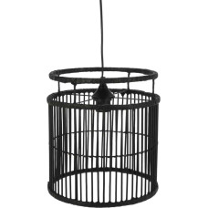H&S Decoration Lampa wisząca H&S Decoration Lampa sufitowa Bambusowa LOFT czarna ażurowy klosz