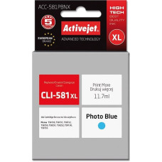 Activejet Tusz Activejet Activejet Tusz Activejet ACC-581PBNX (zamiennik CLI-581PB XL; Supreme; 11,70 ml; Photo Blue)