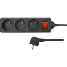 Awtools Listwa zasilająca AWTools 4 gniazda 3 m czarna (AW24691)