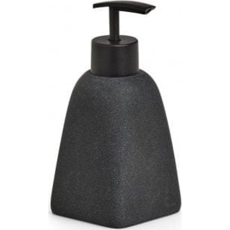 Zeller Dozownik do mydła Zeller Dark Stone, polyresin, czarny, 7,1x15,7 cm