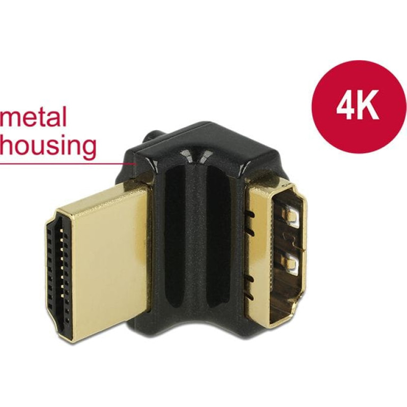 Delock Adapter AV Delock HDMI - HDMI czarny (65663)