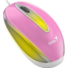 Genius Mysz Genius Genius Mysz DX-Mini, 1000DPI, optyczna, 3kl., przewodowa USB, różowa, klasyczna, podświetlenie RGB