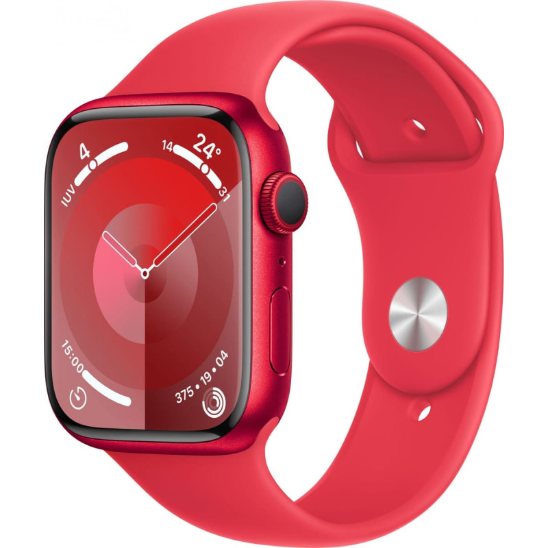 Apple Watch Series 9 (rot/rot, Aluminium, 45 mm, Sportarmband)
