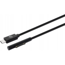 Manhattan Manhattan nabíjecí kabel, Surface Connect to USB-C Charging Cable (M/M), 15 V / 3 A, 1.8m, černá
