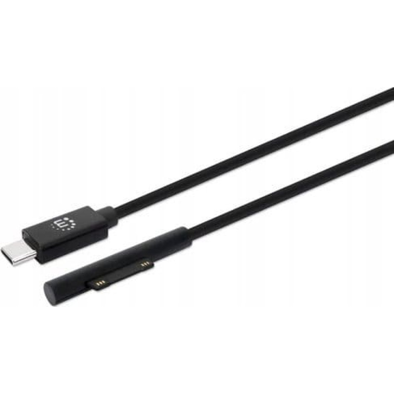Manhattan Manhattan nabíjecí kabel, Surface Connect to USB-C Charging Cable (M/M), 15 V / 3 A, 1.8m, černá
