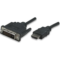 Manhattan Kabel Manhattan HDMI - DVI-D 1m czarny (322782)