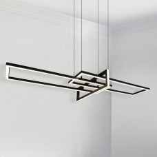 Trio Lampa wisząca Trio Czarny zwis ledowy Salinas 320310332 ramki 34W 3000K nad łóżko