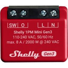 Shelly Plus 1PM Mini Gen3 (rot/schwarz)