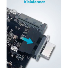 Graugear Graugear Interner 19-Pin Stecker (USB 3.0) auf USB 3.1 Typ-E 20-Pin Key A - 180 Grad