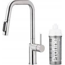 KFA Bateria kuchenna KFA DUERO PURE STYLE PULL-OUT BATERIA KUCHENNA Z FUNKCJĄ FILTRACJI WODY I WYCIĄGANĄ WYLEWKĄ + ZESTAW FILTRUJĄCY PROFINE SILVER S, INOX