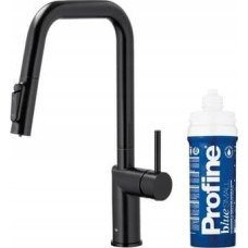 KFA Bateria kuchenna KFA DUERO PURE STYLE PULL-OUT BATERIA KUCHENNA Z FUNKCJĄ FILTRACJI WODY I WYCIĄGANĄ WYLEWKĄ + ZESTAW FILTRUJĄCY PROFINE BLUE S, CZARNA