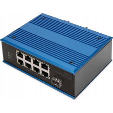 Digitus Switch Digitus DIGITUS Switch Ind. 8-Port 10/100 PoE Unmanaged blau