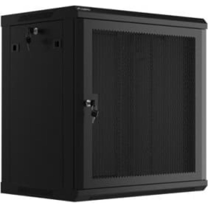 Lanberg Hanging cabinet 19 inches 12U 600x450 perforated doors (flat pack) black